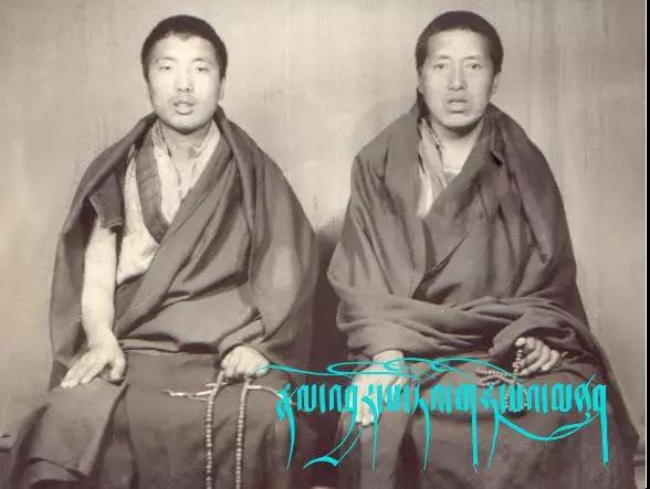 三十二世曼日法王与丹增南达仁波切，尼泊尔，约1962年.jpg